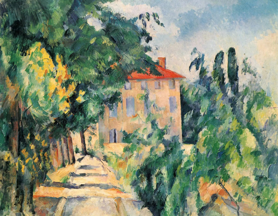 Talo punaisella katolla (Jas de Bouffan) - Paul Cézanne