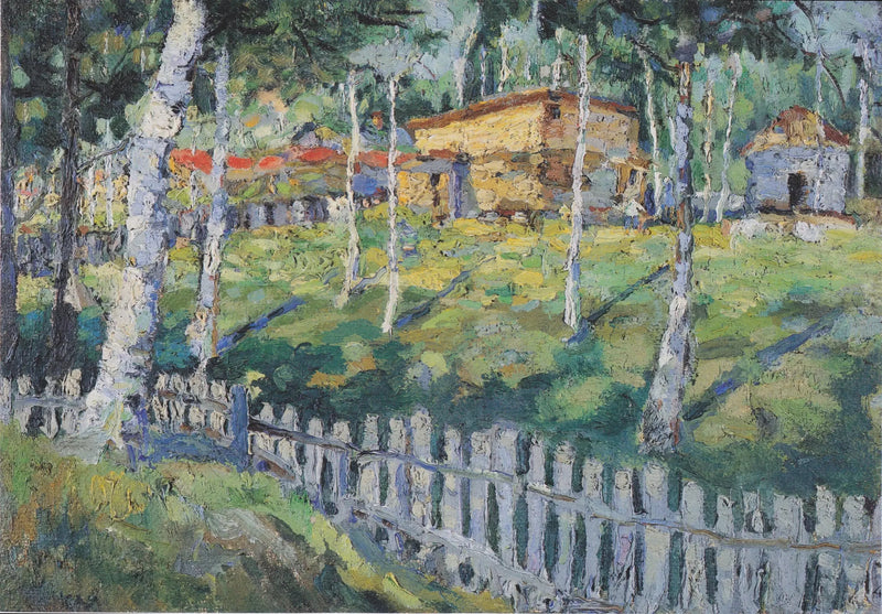 Talo sisäpihalla - Kazimir Malevich