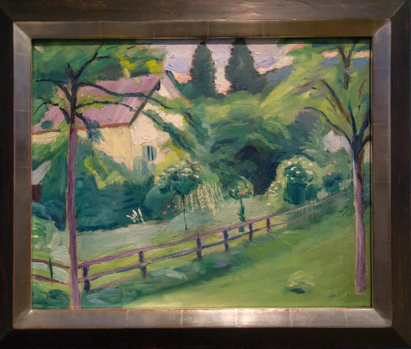 Maalaistalo puutarhalla - August Macke