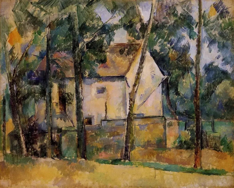 Maison et arbres - Paul Cézanne