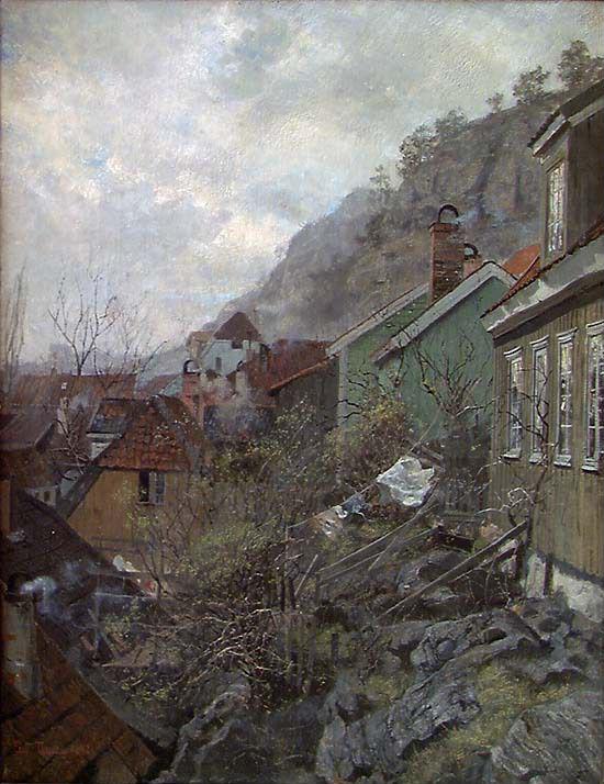 Kragerin talot - Thaulow Fries