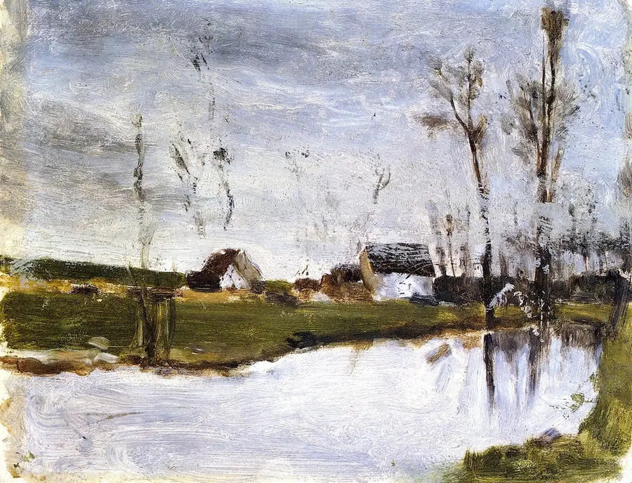 Veden äärellä olevat talot - Paul Gauguin