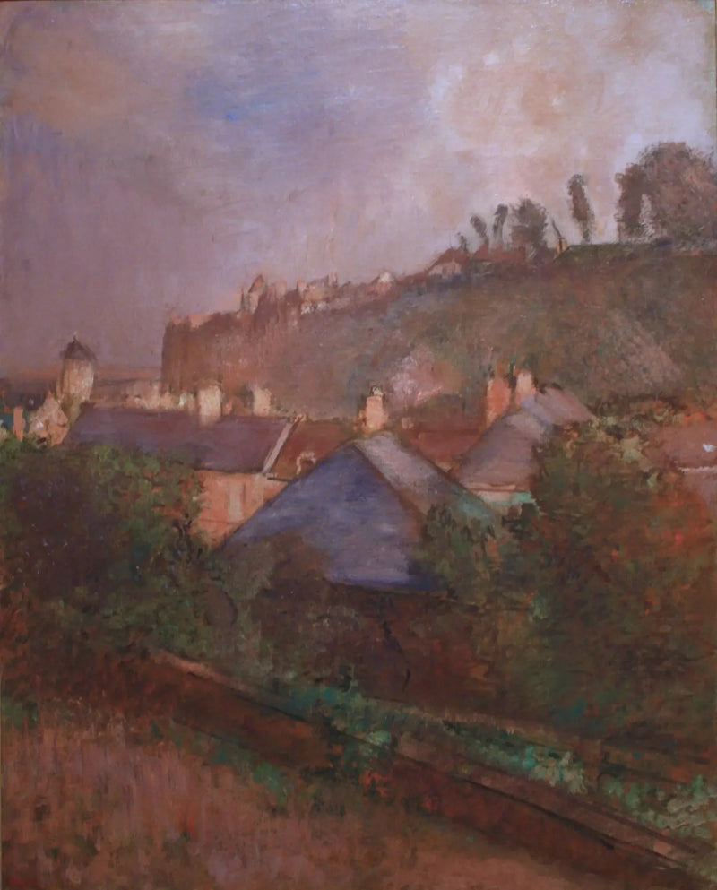 Kalliopohjaiset talot (Saint-Valéry-sur-Somme) - Edgar Degas