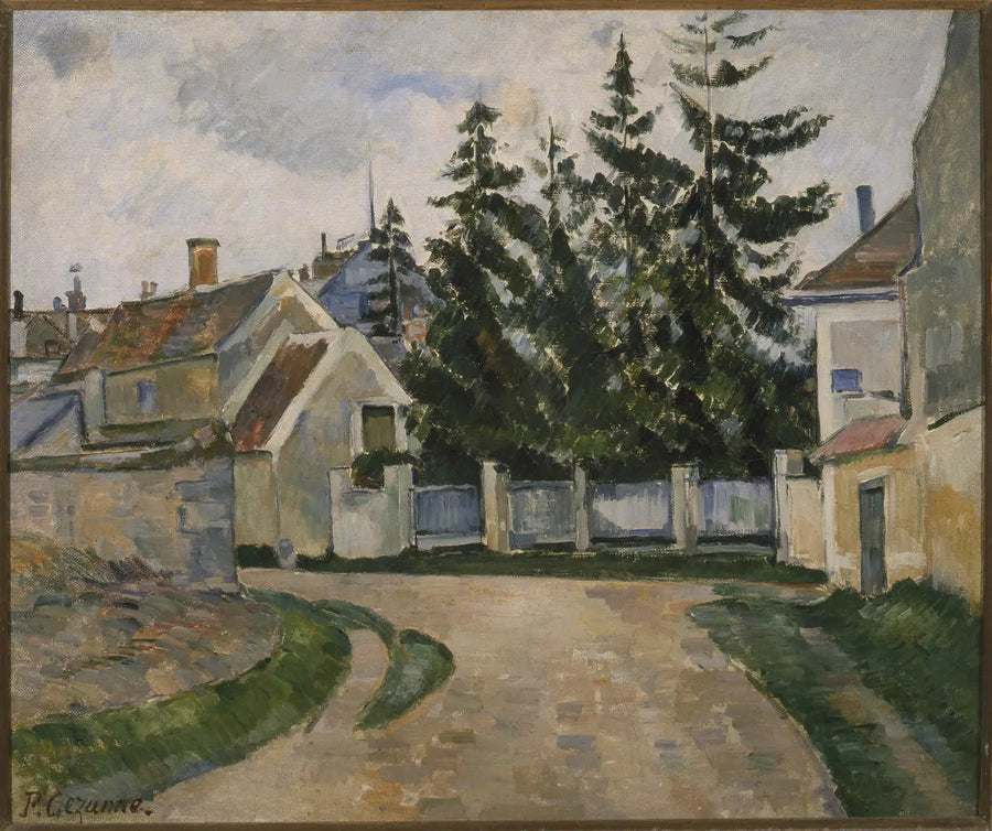 Talot ja kuuset - Paul Cézanne