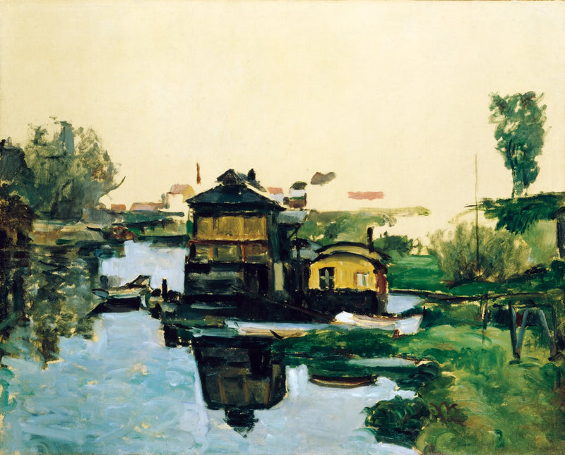 Kelluvat talot joella - Paul Cézanne