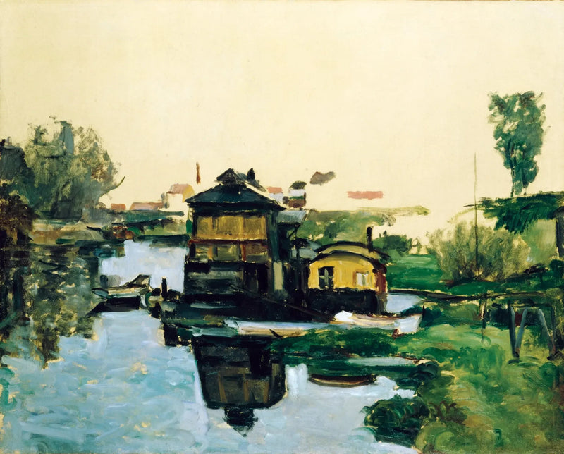 Kelluvat talot joella - Paul Cézanne