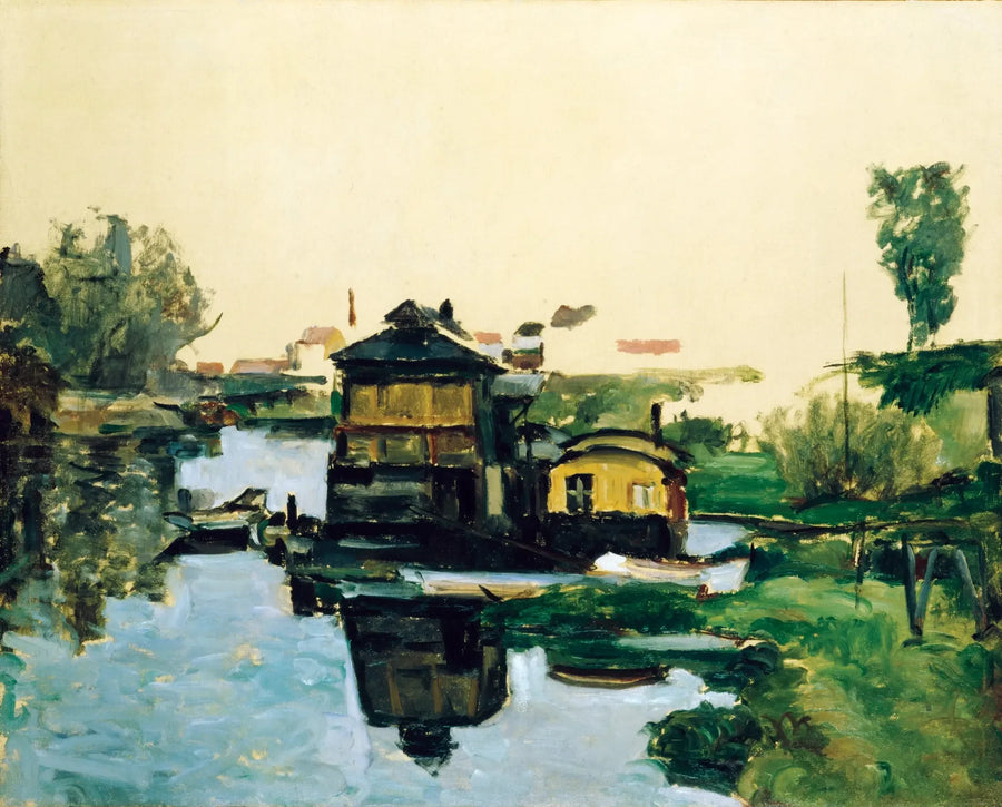 Kelluvat talot joella - Paul Cézanne