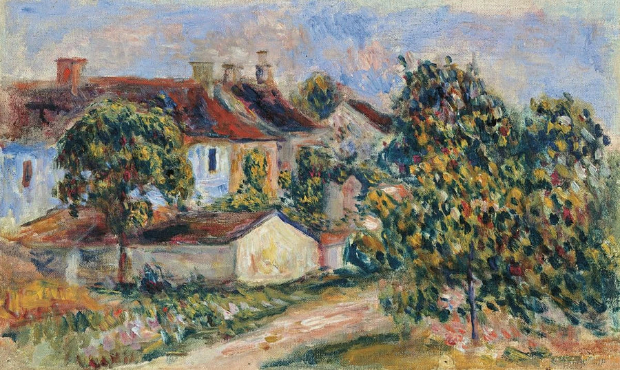 Kylämajat, punakatot (Essoyes) - Pierre-Auguste Renoir