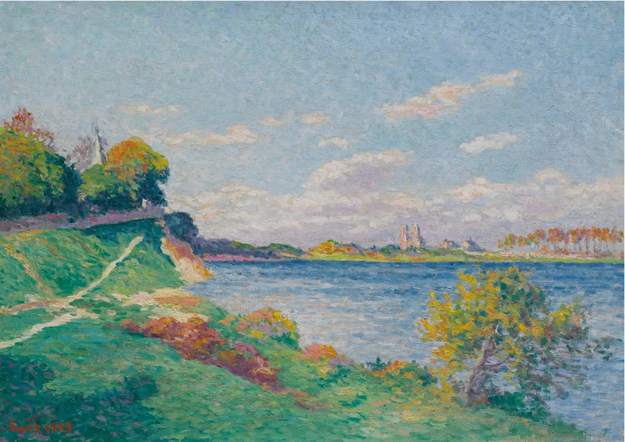 Mantes, Seine-joen rannalla - Maximilien Luce