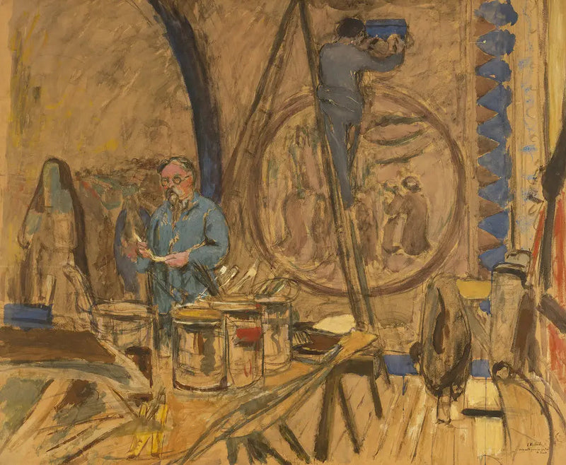 Maalaus luonnos Denis-portraatista - Édouard Vuillard