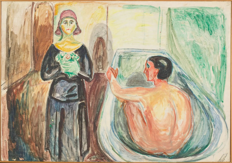 Marat kylvyssä ja Charlotte Corday - Edvard Munch