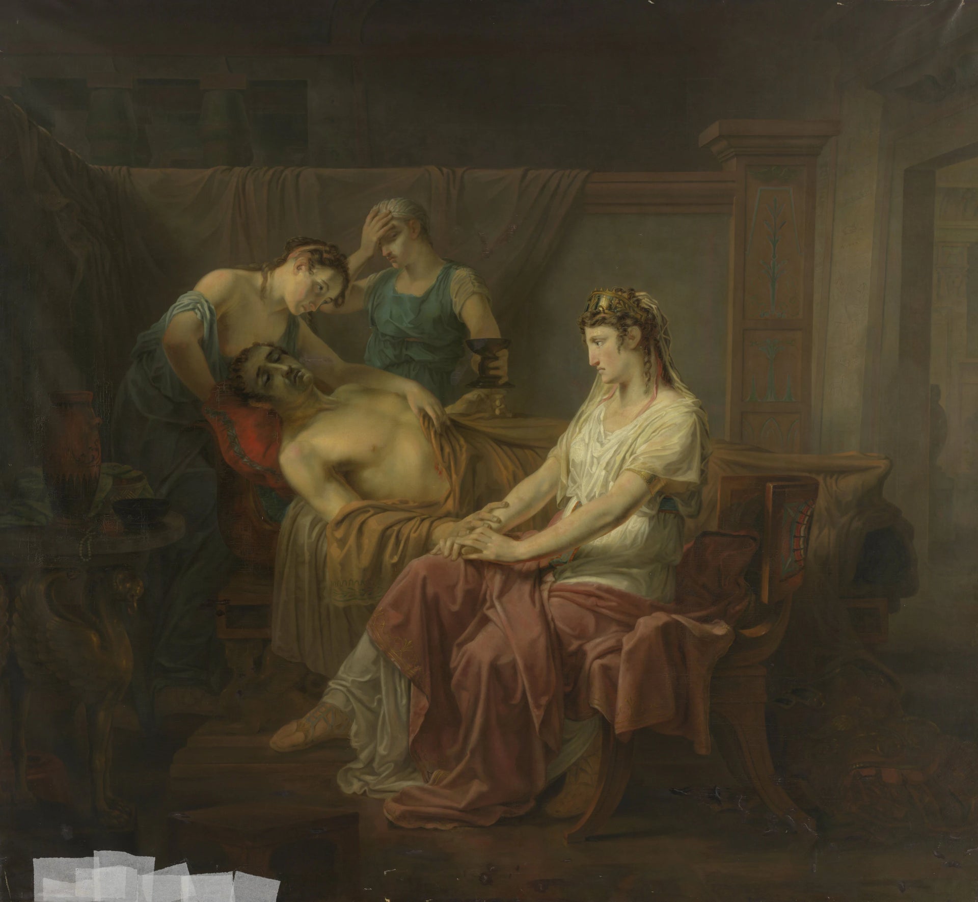Marc Antoine, mortellement blessé, avec Cléopâtre - Louis Moritz