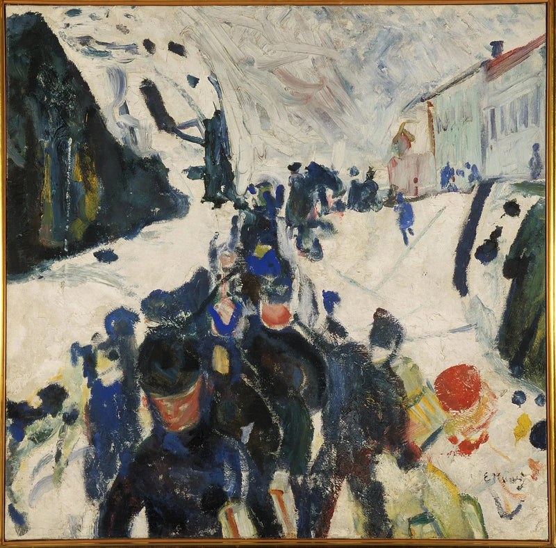 Kävely lumessa - Edvard Munch