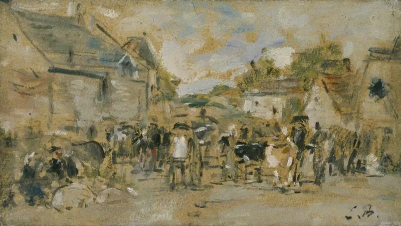 Kylämarkkinat - Eugène Boudin