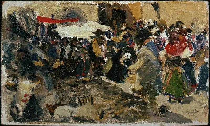 Markkinat, León (Katokset) - Joaquín Sorolla