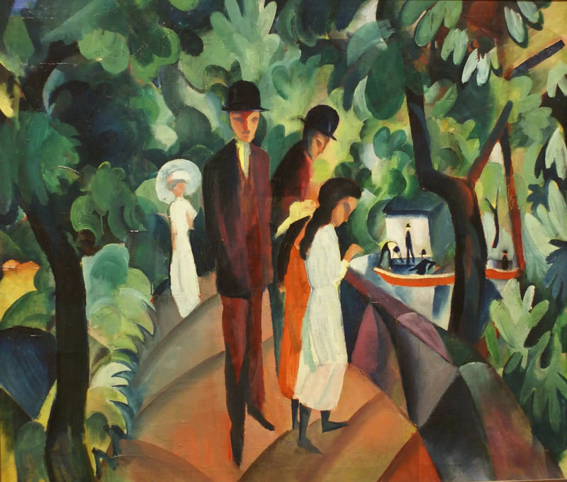 Kävellä sillalla - August Macke
