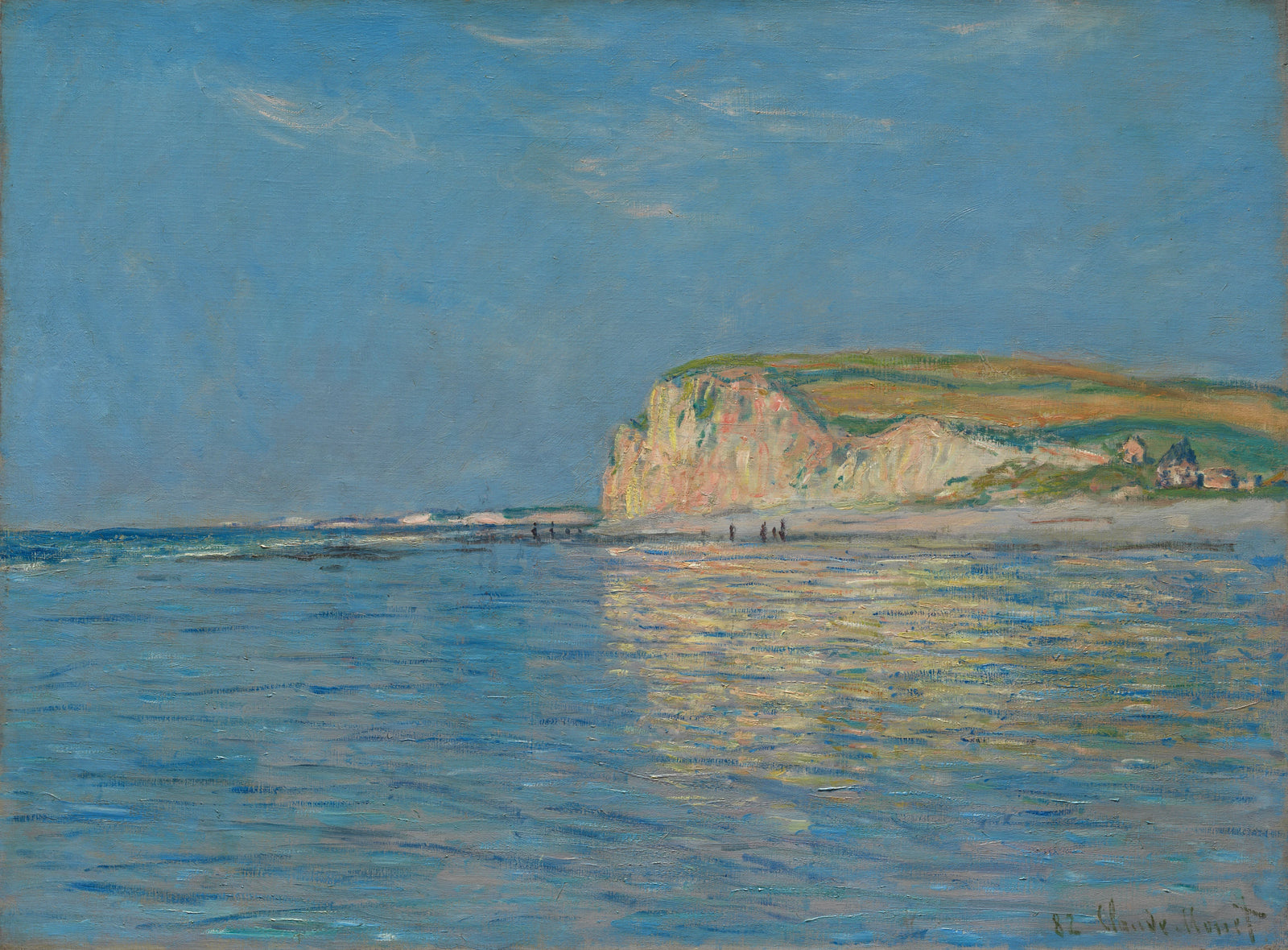 Alhainen vuorovesi Pourvillessä, lähellä Dieppe W716 - Claude Monet