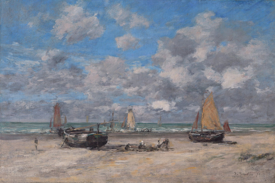 Alhainen vuorovesi Scheveningenissä - Eugène Boudin