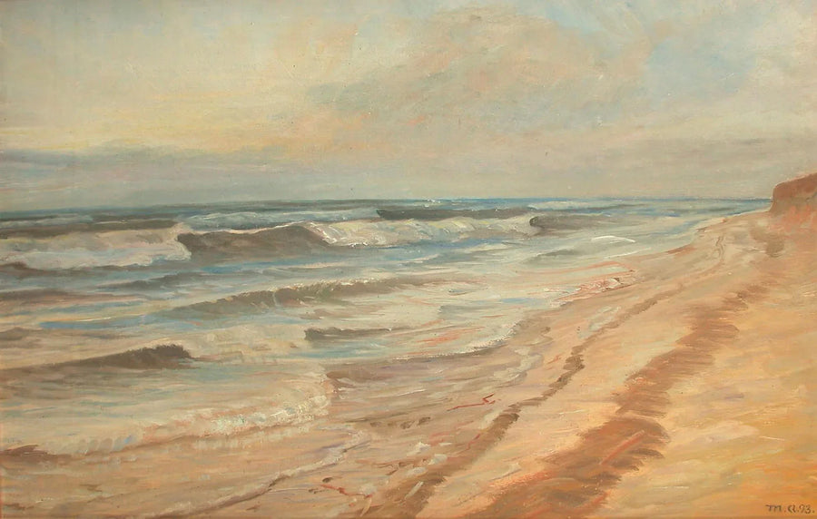 Nousuvesi Skagenin rannalla. -Michael Peter Ancher