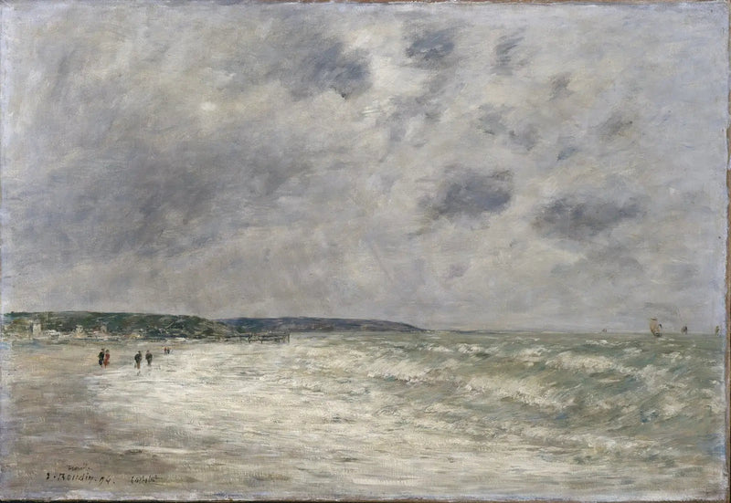 Nousuveden aikaan Deauvillessa - Eugène Boudin