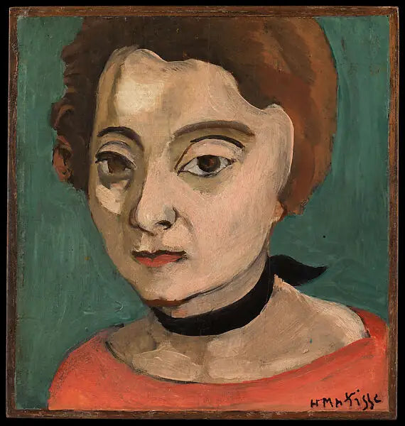 Marguerite mustalla samettinauhalla - Henri Matisse