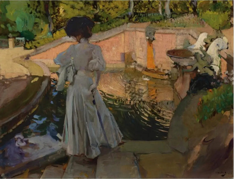 Maria katsoo kaloja. Sulje - Joaquín Sorolla