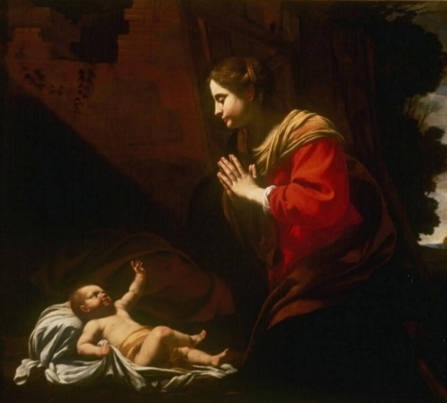 Marie ihastuttamassa Lasta - Simon Vouet