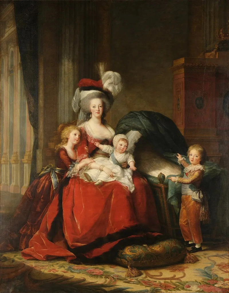 Marie-Antoinette de Lorraine-Habsbourg, kuningatar Ranskassa ja hänen lapsensa - Élisabeth Vigeé Le Brun