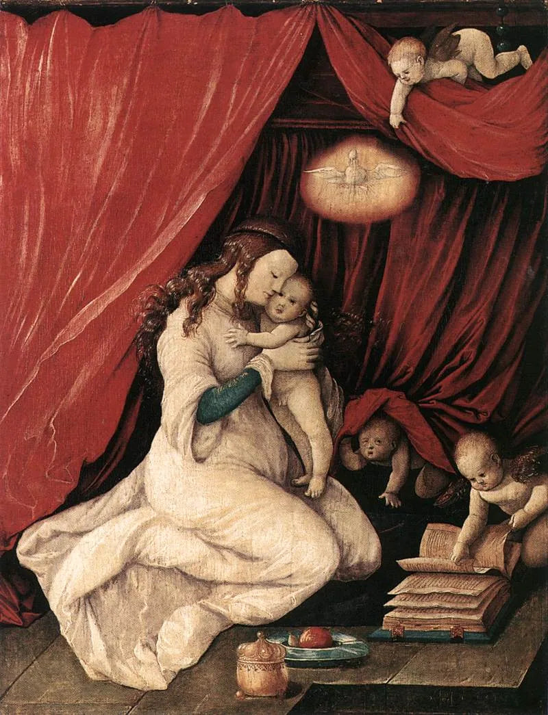Marie ja Jeesus-lapsi huoneessa - Hans Baldung Grien