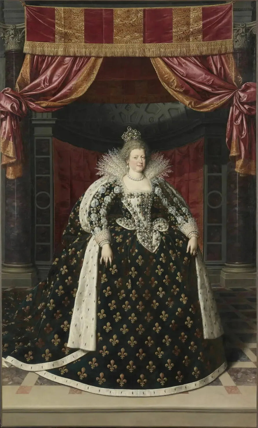 Marie de Médicis, reine de France - Frans Pourbus the Younger image 1 reproduction artisanale de tableau