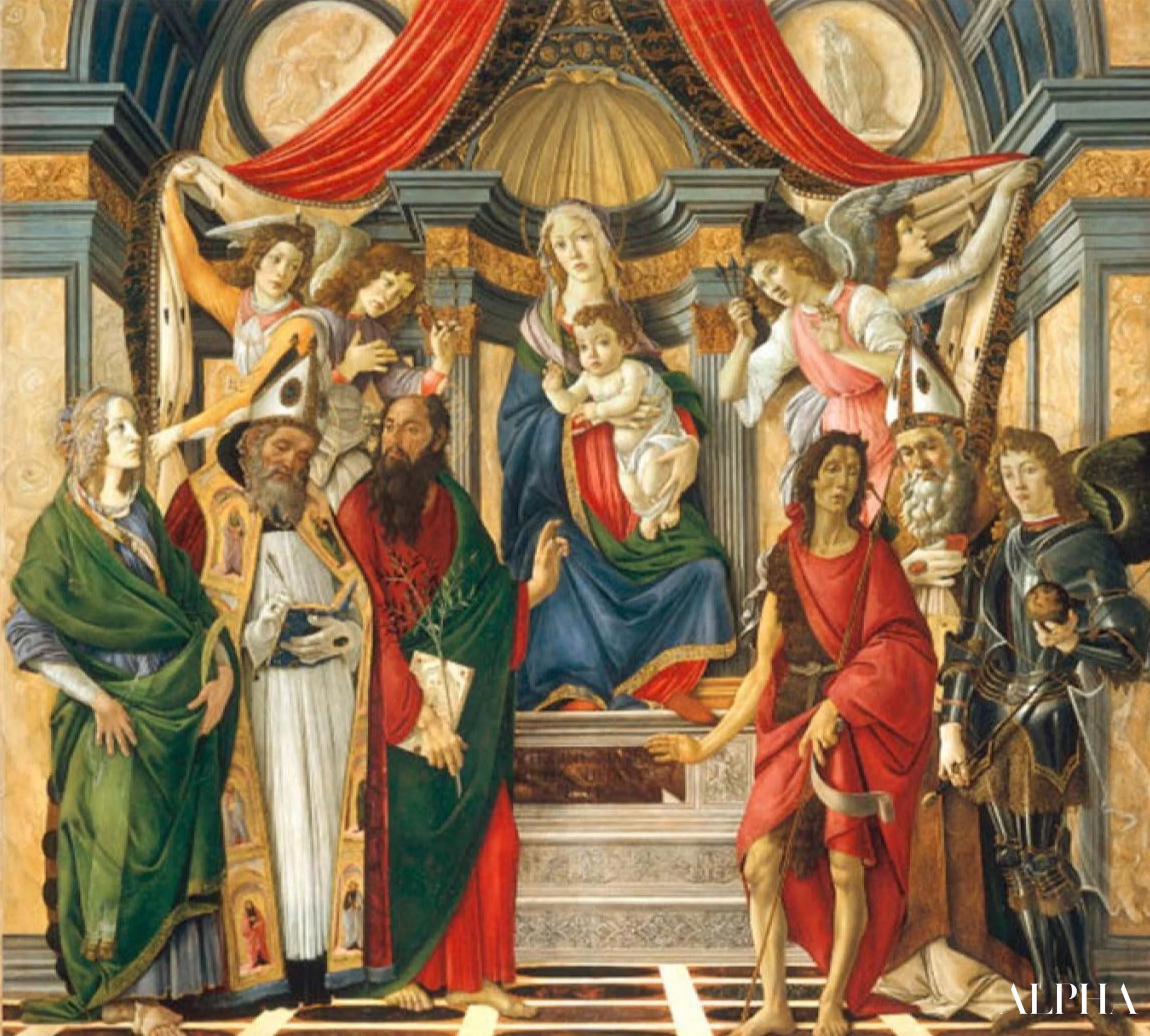 Marie intronisée - Sandro Botticelli - Taulujen ja korkealaatuisten maalauksien reproduktiot