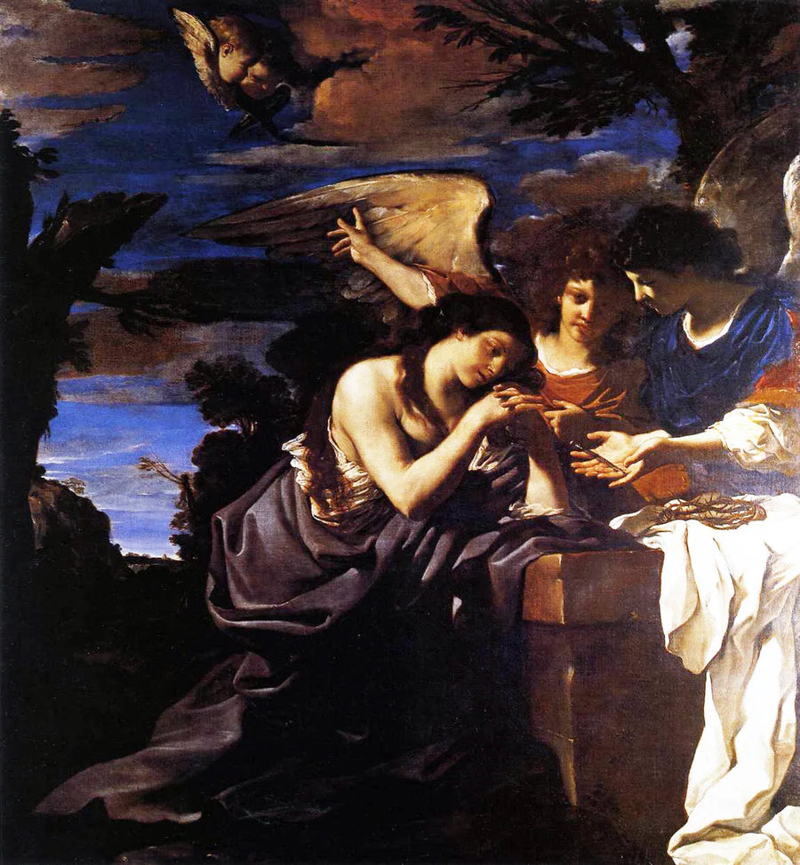 Marie Madeleine kahdella enkelillä - Guercino