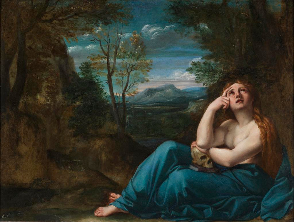 Marie-Madeleine dans un paysage - Annibale Carracci image 1 tableau peint à l’huile sur toile
