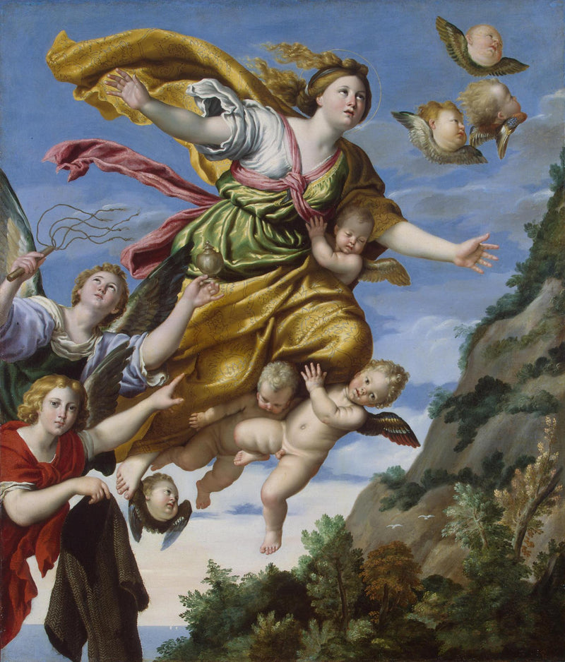 Marie Madeleine kuljetettuna taivaisiin - Domenichino