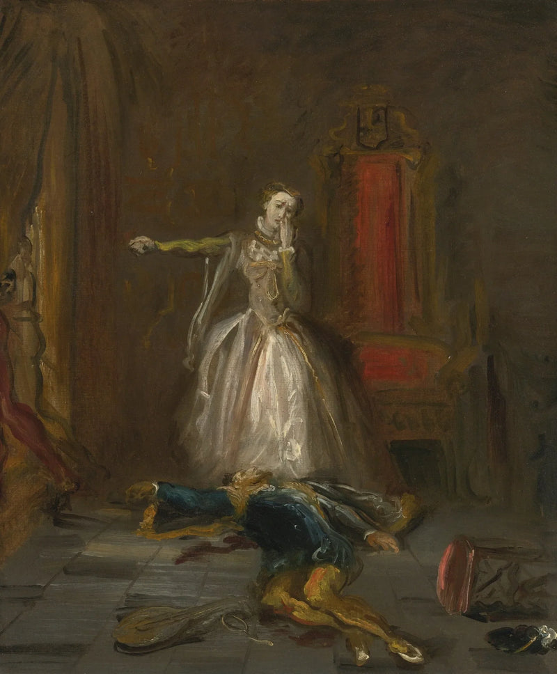 Marie Stuart vannomassa kostoa - Théodore Chassériau