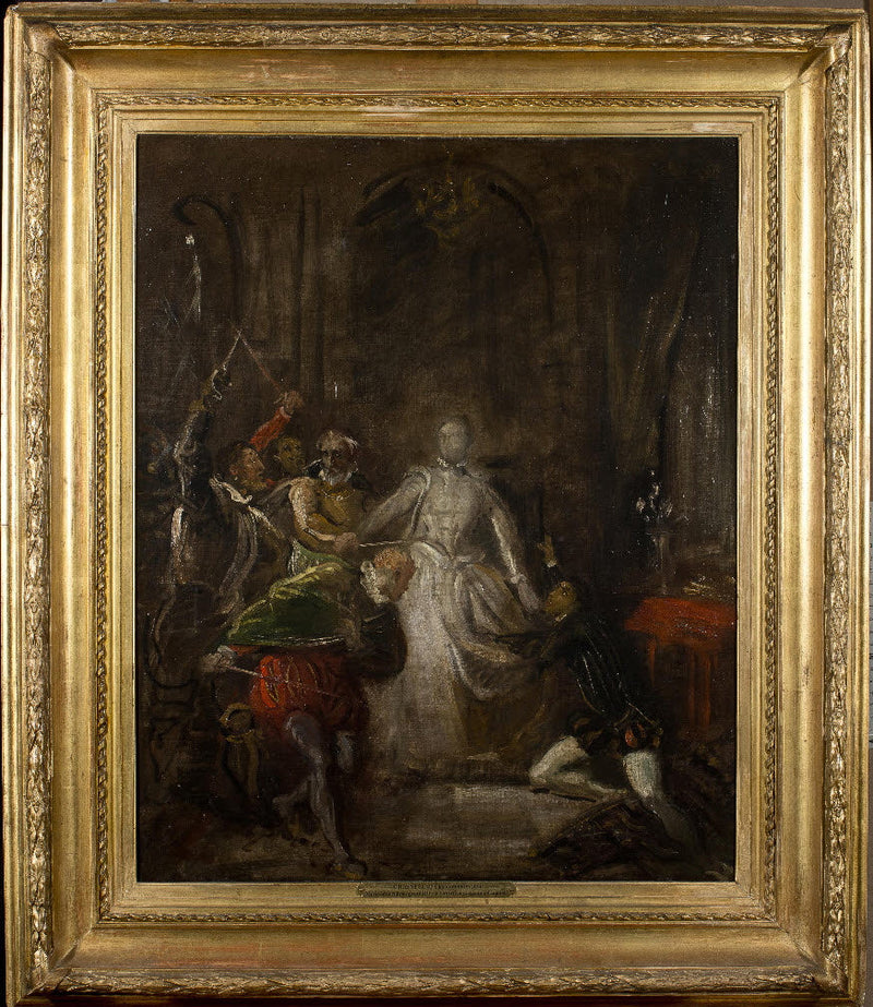 Marie Stuart suojelussa Ricciota vastaan - Théodore Chassériau