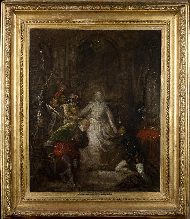 Marie Stuart suojelussa Ricciota vastaan - Théodore Chassériau