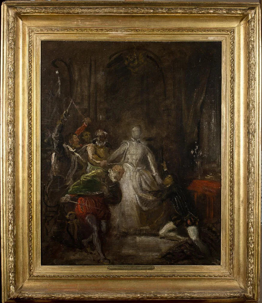 Marie Stuart suojelussa Ricciota vastaan - Théodore Chassériau