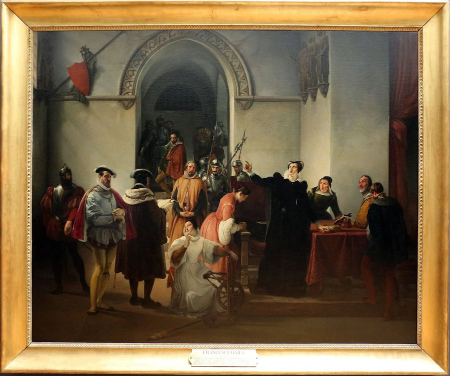 Marie Stuart protestant de sa innocence à la lecture de sa condamnation à mort - Francesco Hayez