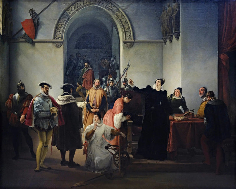 Marie Stuart protestant de sa innocence à la lecture de sa condamnation à mort - Francesco Hayez