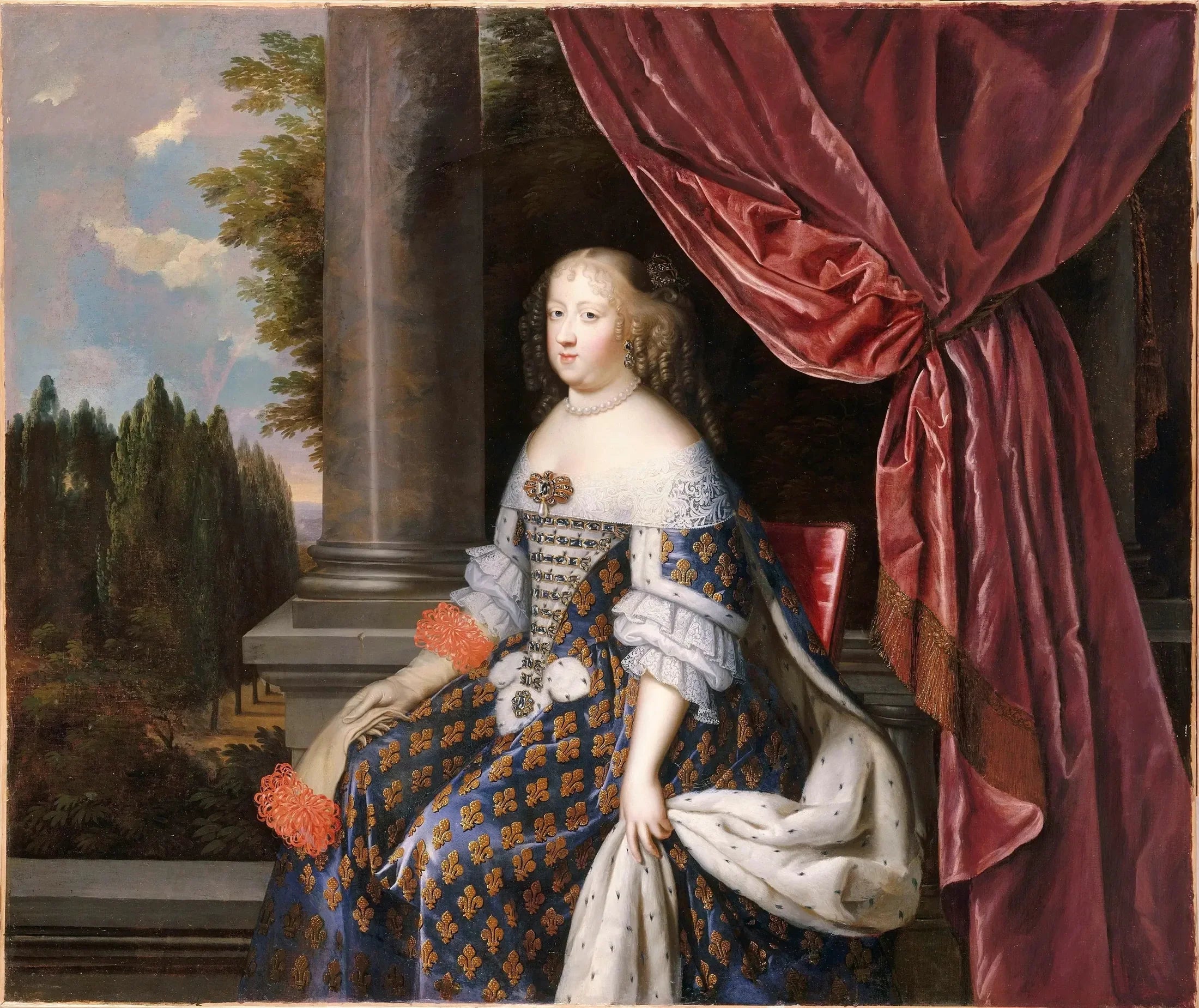 Marie-Thérèse d'Autriche, Reine de France (1638-1683) - Jean Nocret image 1 copie peinte à la main à l’huile