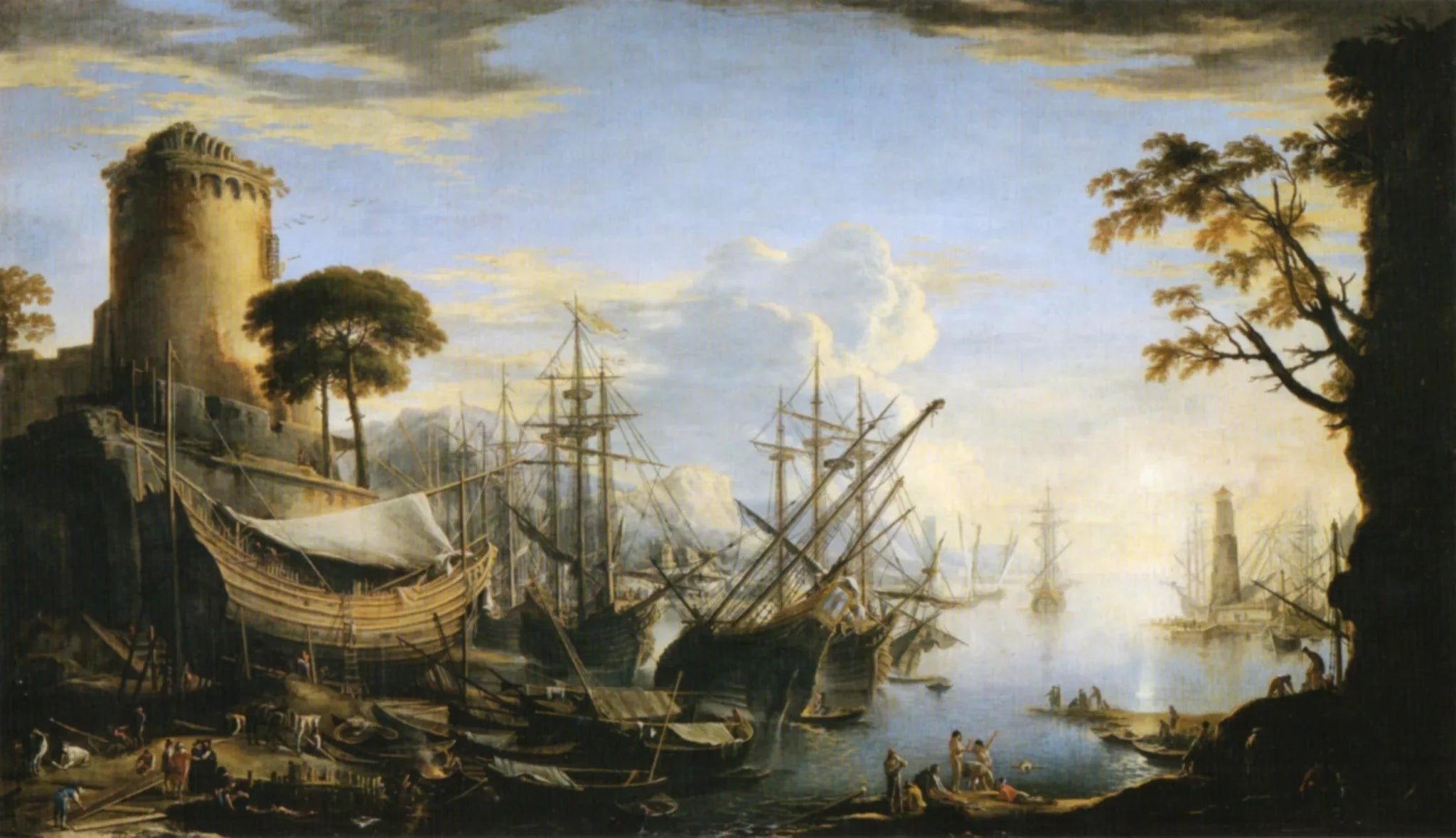 Marina del Porto - Salvator Rosa image 1 copie de tableau peinte à la main