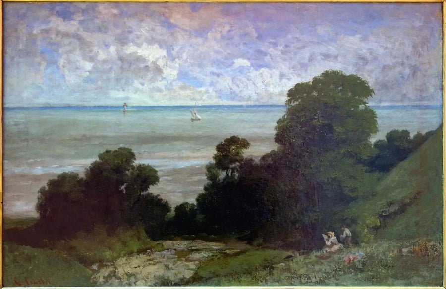 Meri tai Näkymä Honfleurista - Gustave Courbet
