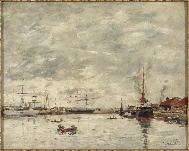 Meri harmaassa säässä - Eugène Boudin