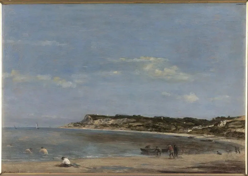 Meri, normandilainen ranta - Eugène Boudin