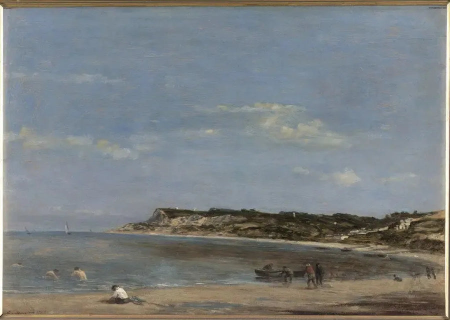 Meri, normandilainen ranta - Eugène Boudin