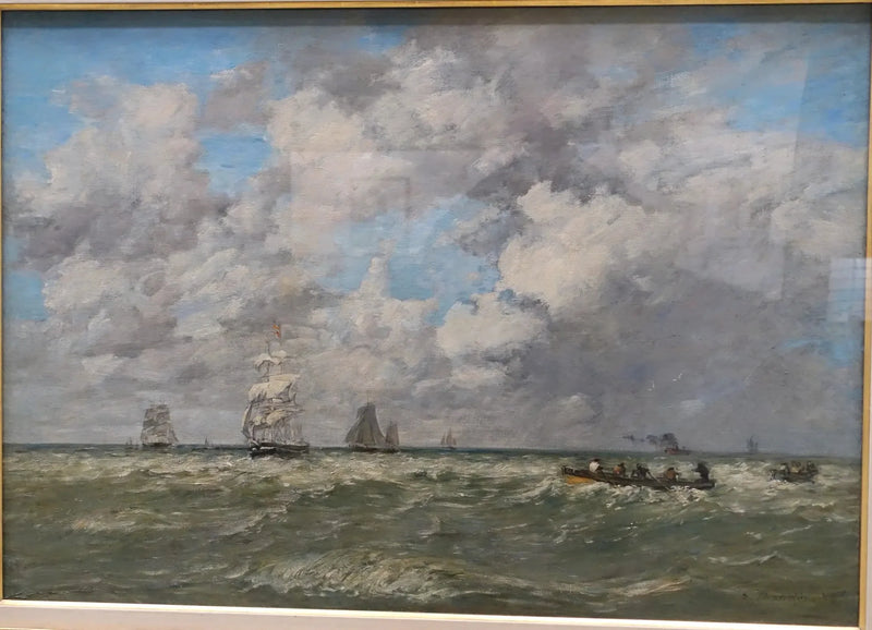 Merimiehet, lamanaarit - Eugène Boudin
