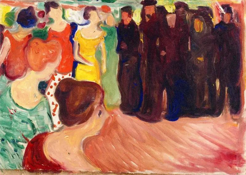 Satamassa olevat merimiehet - Edvard Munch