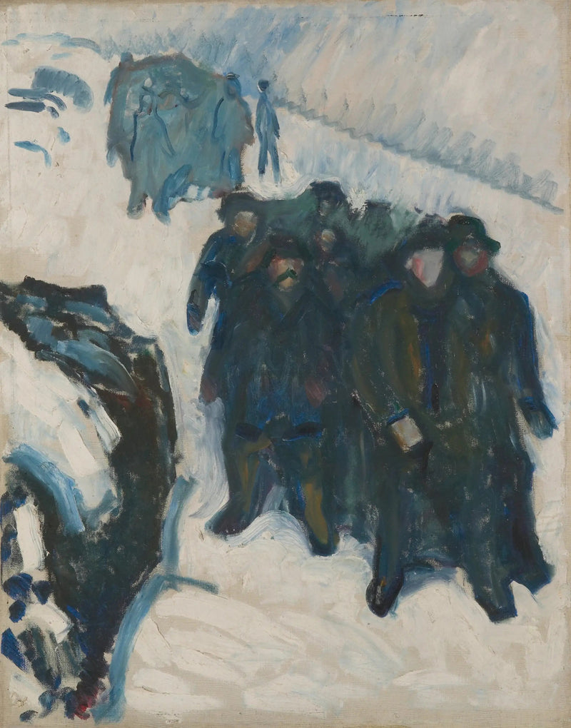 Merimiehet lumessa - Edvard Munch