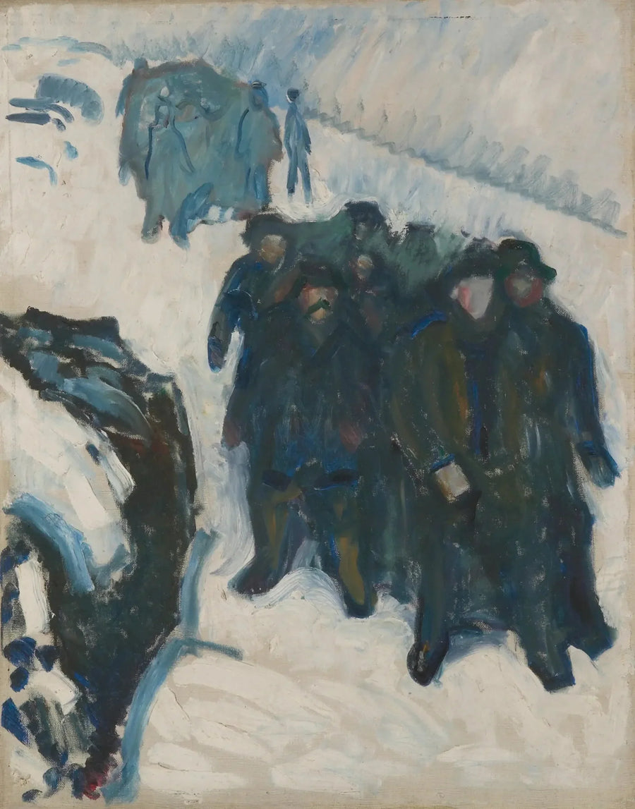 Merimiehet lumessa - Edvard Munch